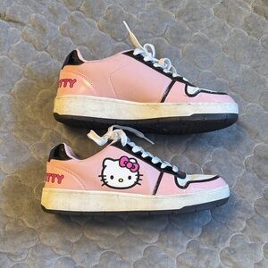 Hello Kitty Pink and Black Sneakers Women Size 8